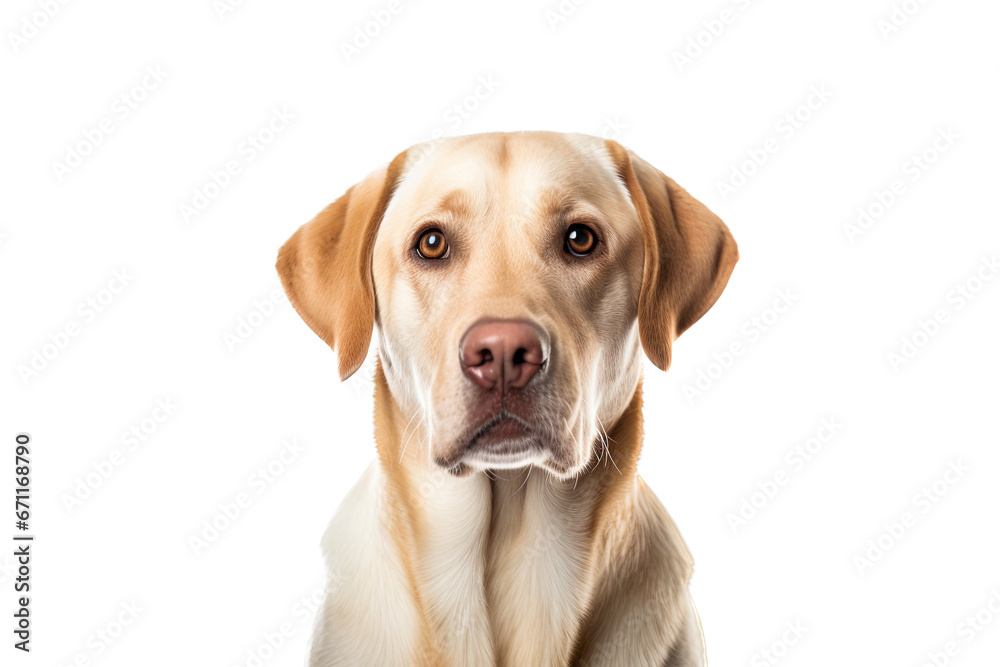 Labrador retriever dog isolated from background Labrador retriever dog isolated from background