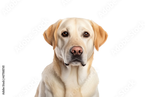 Labrador retriever dog isolated from background