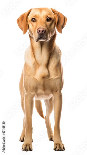 Labrador retriever dog isolated from background