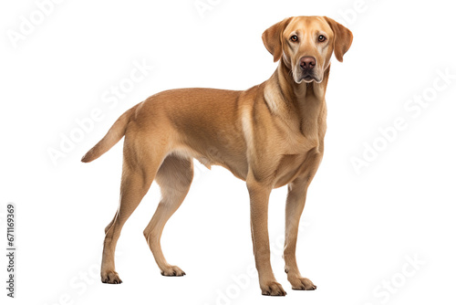 Labrador retriever dog isolated from background