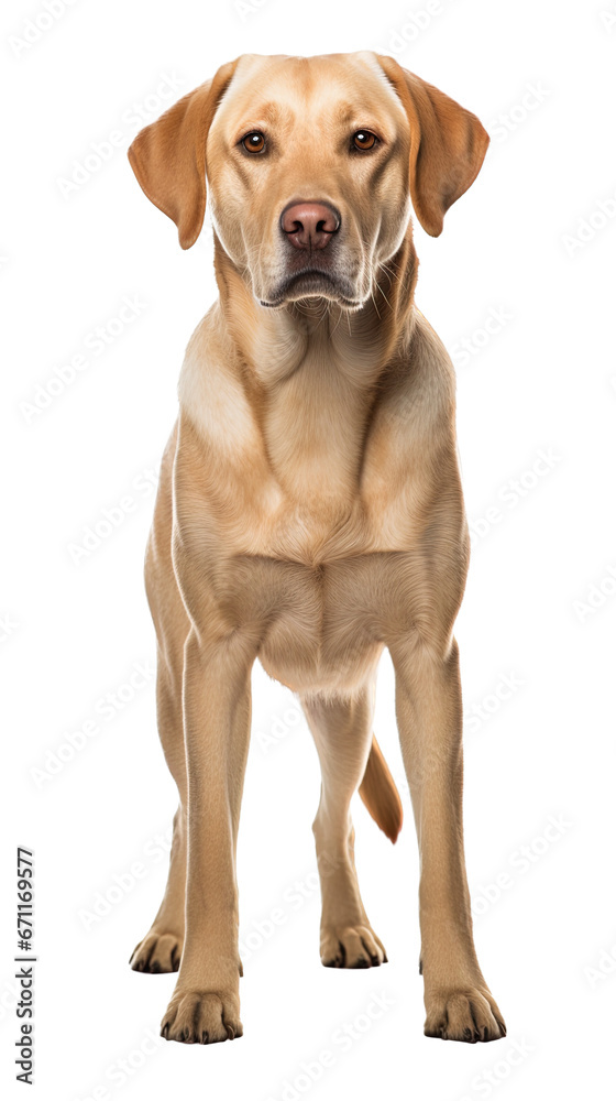 Labrador retriever dog isolated from background Labrador retriever dog isolated from background