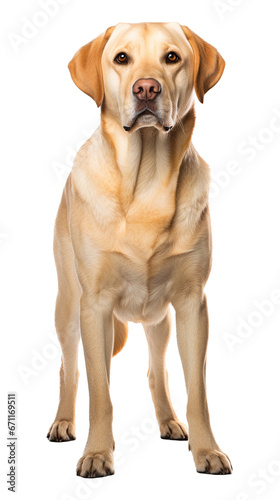 Labrador retriever dog isolated from background