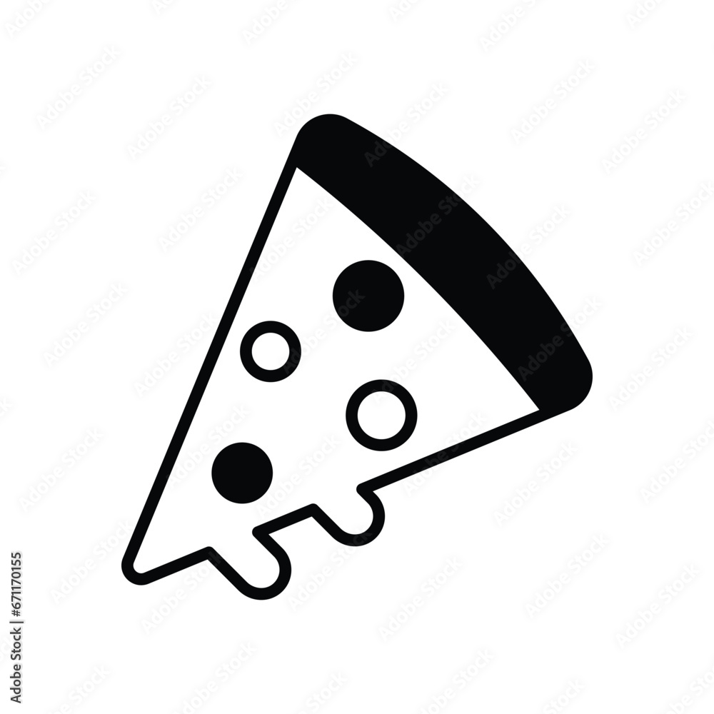 Pizza icon isolate white background vector stock illustration. Pizza icon isolate white background vector stock illustration.