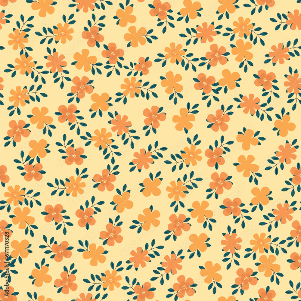 Abstract flower pattern background. Vector illustration.