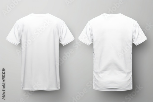 White t-shirt mock up front and back