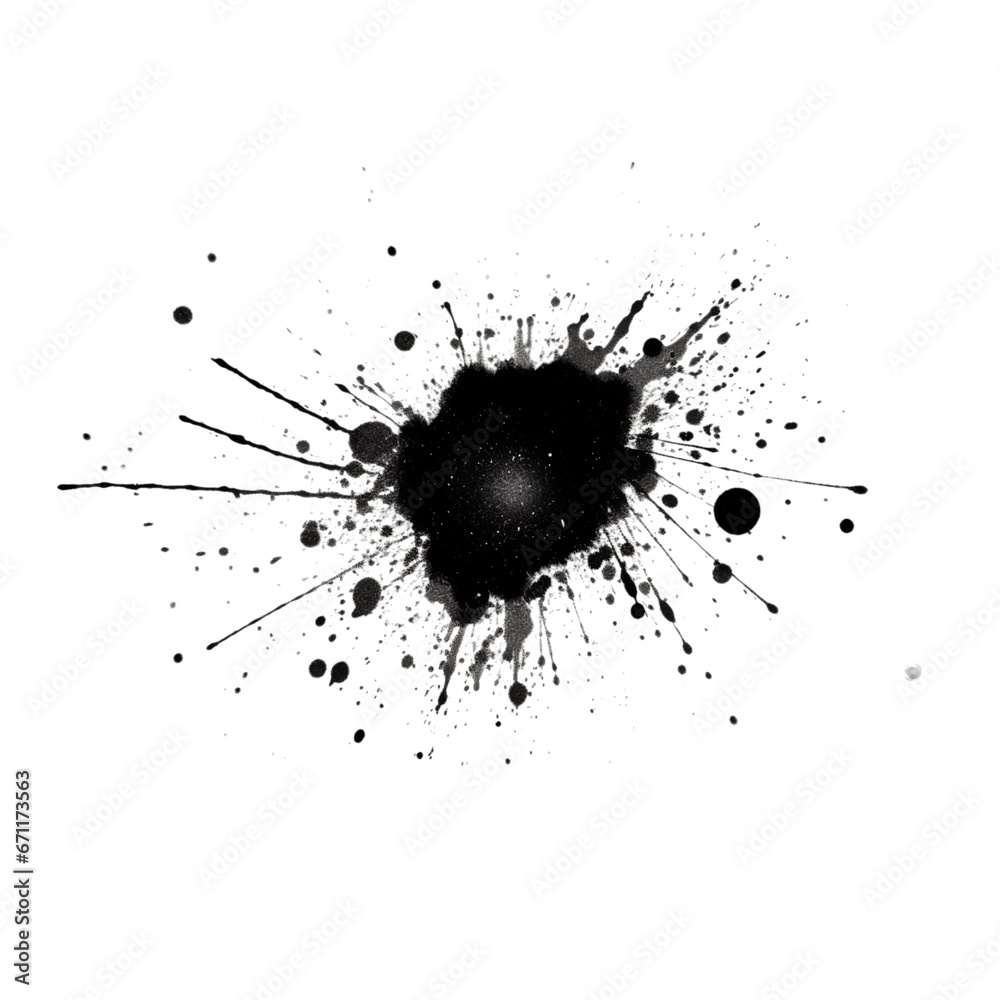 Splash Grunge isolated on transparent, AI Generated Splash Grunge isolated on transparent, AI Generated