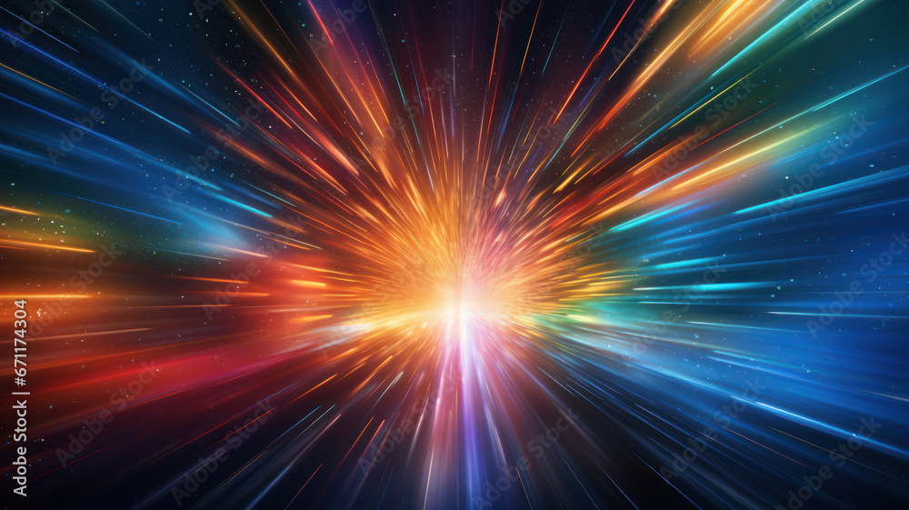 Fototapeta premium Abstract Light Tunnel Infinity
