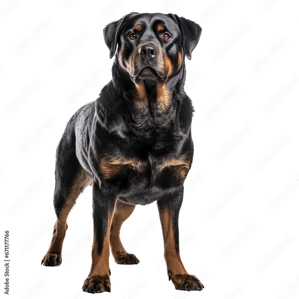 Rottweiler dog isolated from background Rottweiler dog isolated from background
