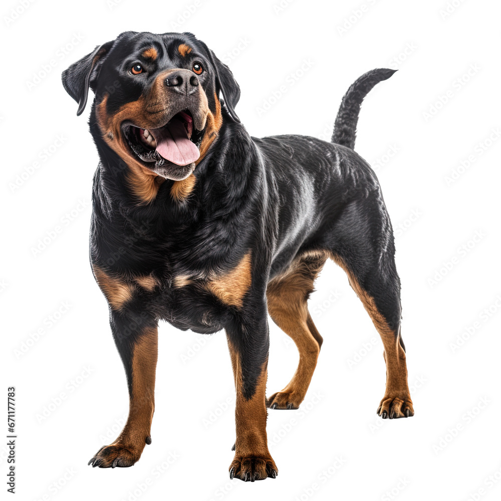Rottweiler dog isolated from background Rottweiler dog isolated from background