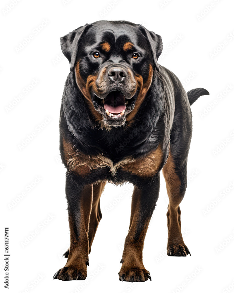 Rottweiler dog isolated from background Rottweiler dog isolated from background