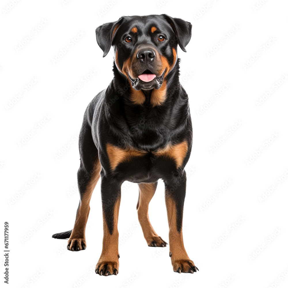 Rottweiler dog isolated from background