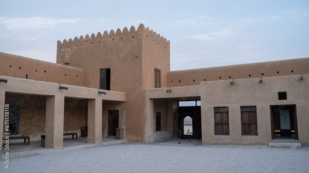 historical old Fort Zubarah (Al Zubara) in North East of Qatar