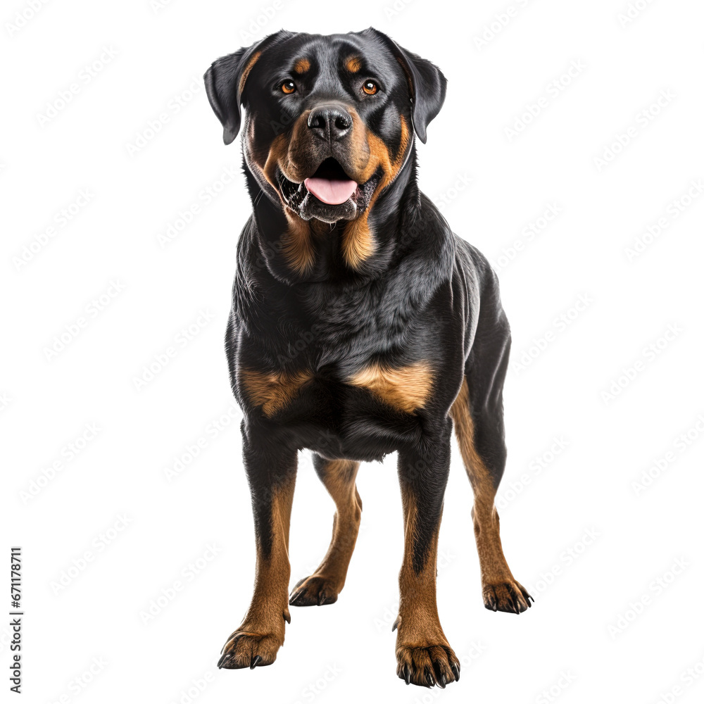 Rottweiler dog isolated from background Rottweiler dog isolated from background