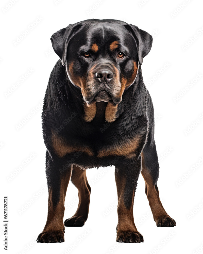 Rottweiler dog isolated from background Rottweiler dog isolated from background