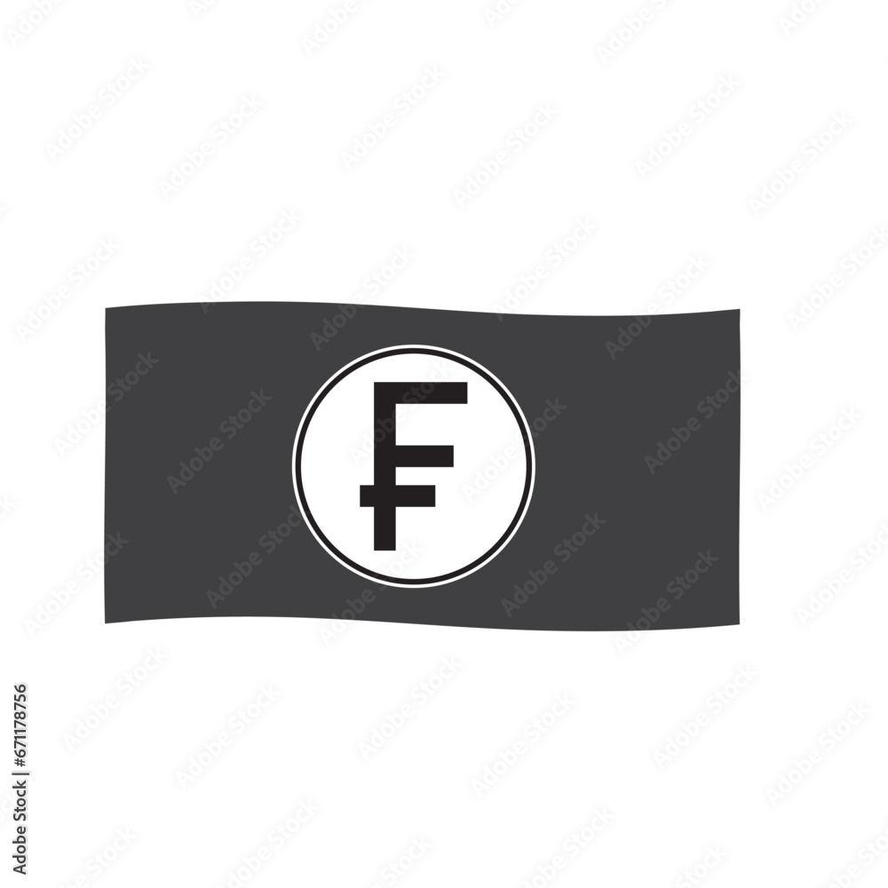 Swiss franc currency icon
