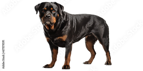 Rottweiler dog isolated from background