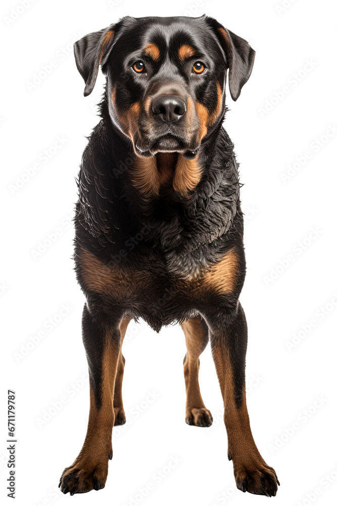 Rottweiler dog isolated from background Rottweiler dog isolated from background
