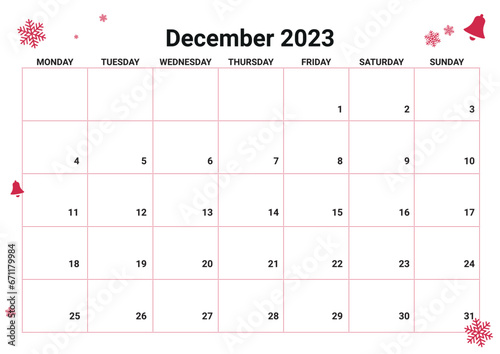 christmas special calendar for december 2023