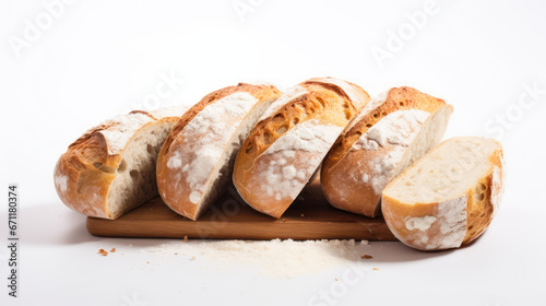 Italian Bread on White Background - Hight Quality Details 