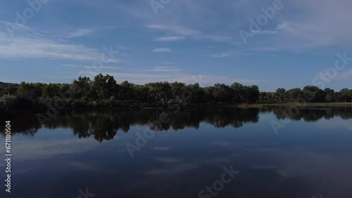 Aerial Footage of Pond in Montana, Summertime