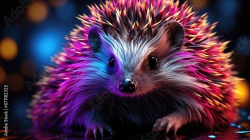 Furious Hedgehog. A Feisty and Defensive Spiky Animal