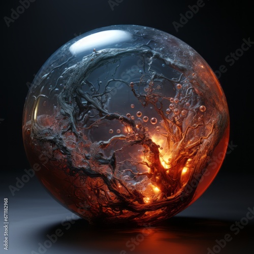 glowing energy ball