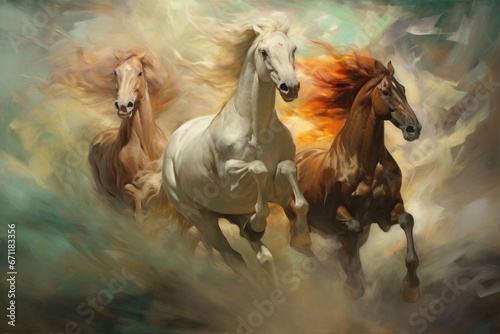 Whirling cyclone riders  harnessing the power of storms atop their magical steeds - Generative AI