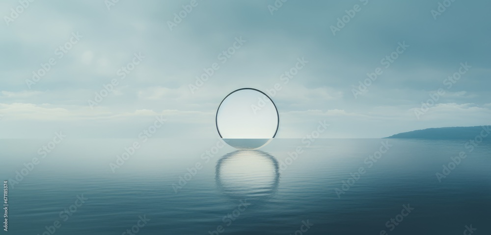 Fantasy world, futuristic fantasy image. Surreal landscape with water and colorful sand. Podium, display on the background of abstract glass, mirror shapes and objects.
Fantasy world, futuristic fantasy image. Surreal landscape with water and colorful sand. Podium, display on the background of abstract glass, mirror shapes and objects.
