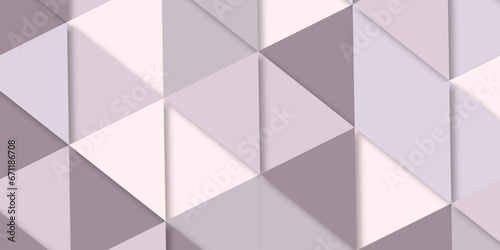 Abstract color Low-Polygones Generative Art background illustration.Multicolor grey and soft pink polygonal design pattern, which consist of triangles and gradient in origami style.