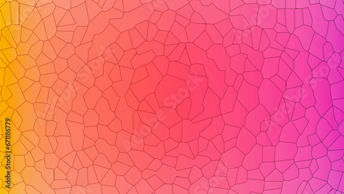 Abstract pink and yellow background in the style of a spider web. Layout for posters, posters, postcards, covers and creative design