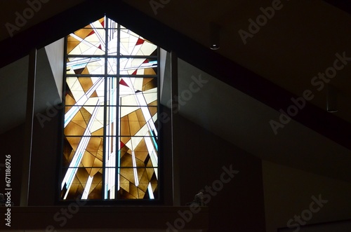 stained glass window in church