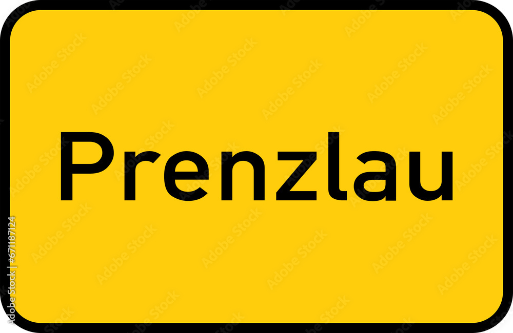 City sign of Prenzlau - Ortsschild von Prenzlau City sign of Prenzlau - Ortsschild von Prenzlau