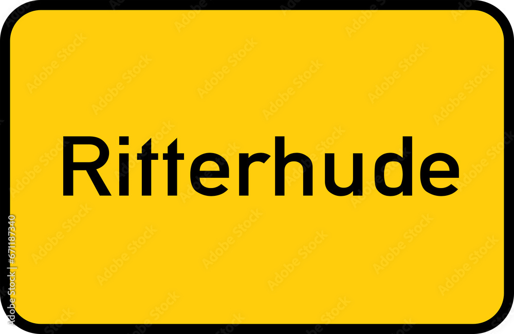 City sign of Ritterhude - Ortsschild von Ritterhude City sign of Ritterhude - Ortsschild von Ritterhude