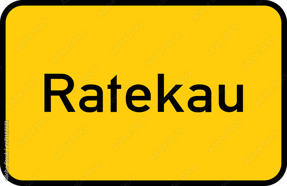 City sign of Ratekau - Ortsschild von Ratekau City sign of Ratekau - Ortsschild von Ratekau