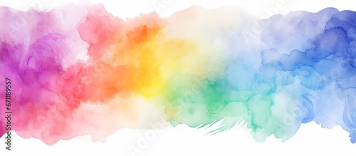 A painted background with vibrant rainbow watercolor colors © 2rogan