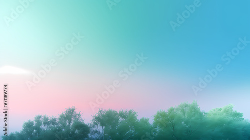 Gradient green leaves background poster wallpaper web page