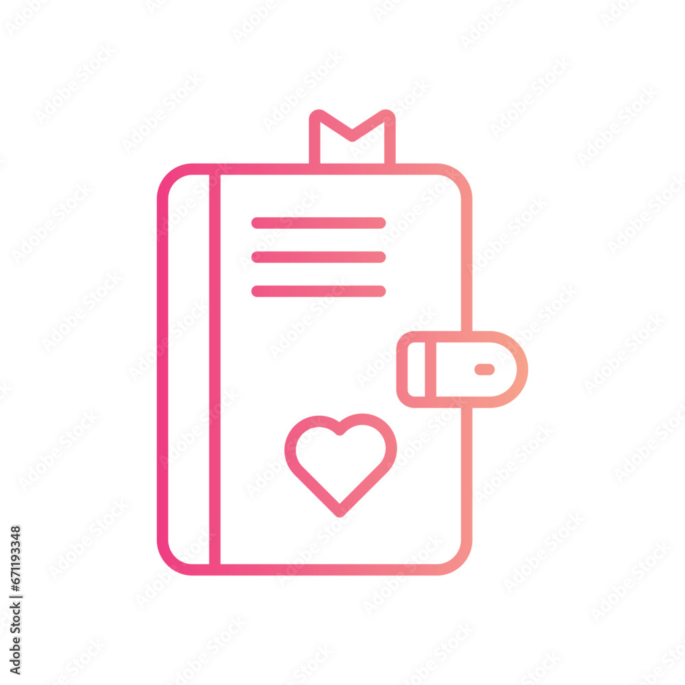 Diary icon isolate white background vector stock illustration. Diary icon isolate white background vector stock illustration.