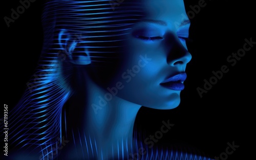 Blue lines forming an image...