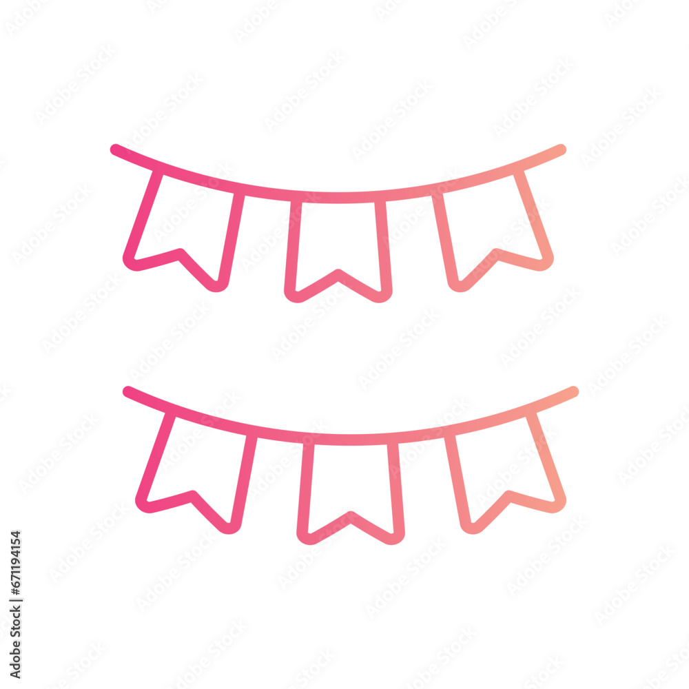 Garland icon isolate white background vector stock illustration. Garland icon isolate white background vector stock illustration.