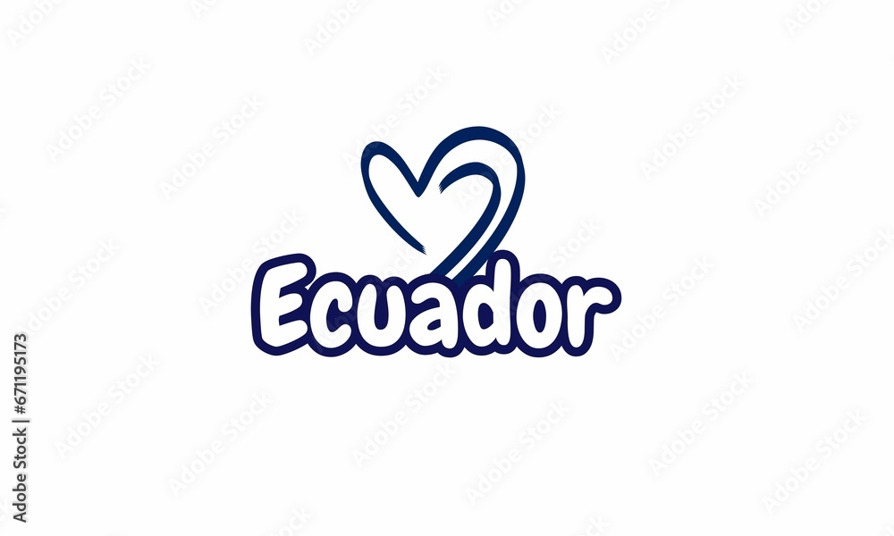 A heart-shaped Ecuadorian flag design is a symbol of love for the country, showcasing its beauty and culture.