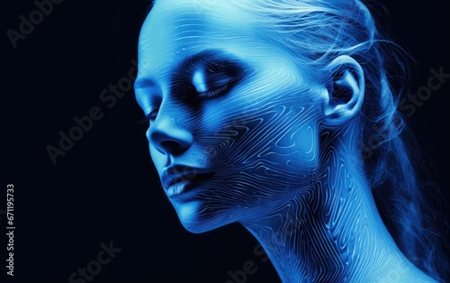 Blue lines forming an image...