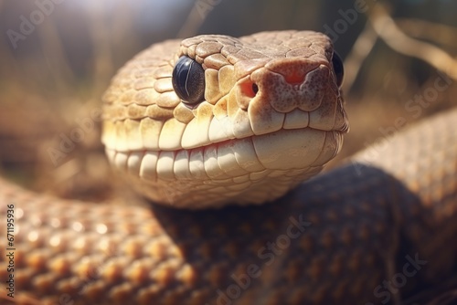 Colorful snake python cobra viper forest hiding waiting for prey rainforest jungle untouched nature predator venomous venom dangerous wildlife poisonous animal skin tail creepy african exotic species