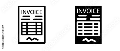 Invoice icons set vector illustration for web and mobile