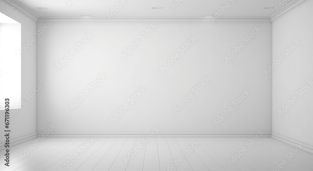 Fototapeta premium empty white room with a window