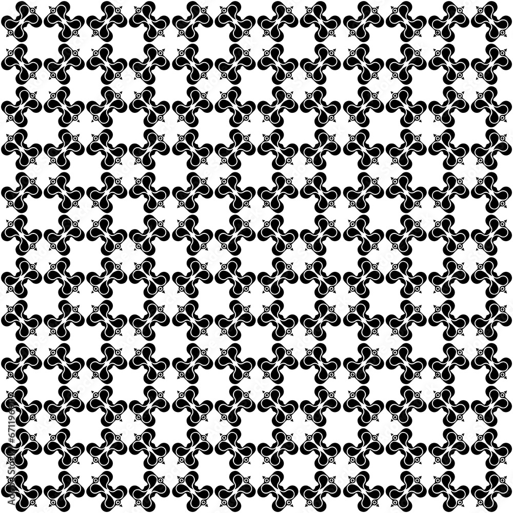 Obraz premium Black seamless abstract pattern. Overlay for background and backdrop. Ornamental design. PNG graphic illustration with transparent background.