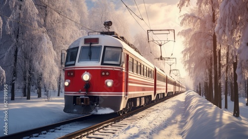 Snowy Roads and Railways: beauty and challenges of winter travel with snowy transportation images.