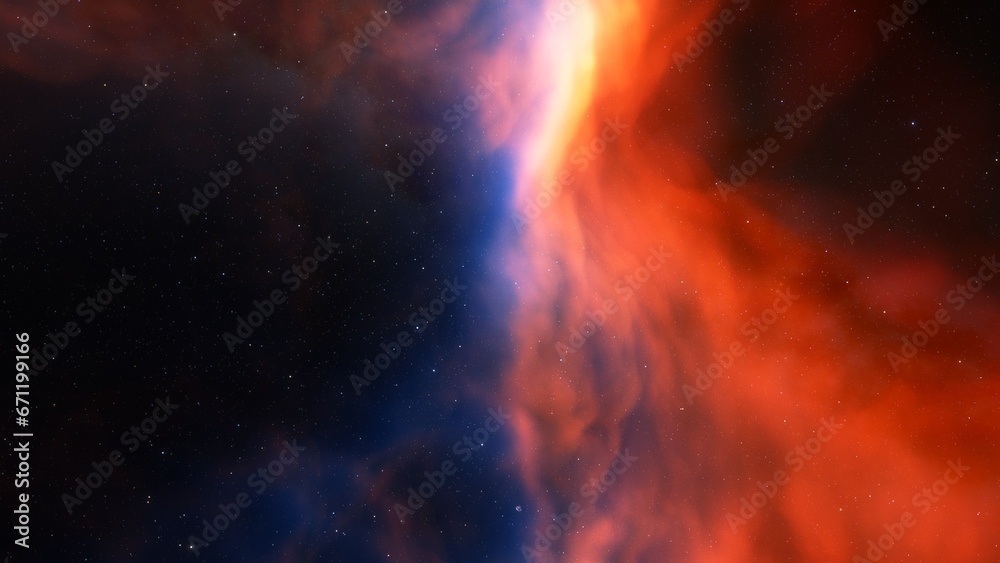 Fototapeta premium Space nebula, for use with projects on science, research, and education. Illustration