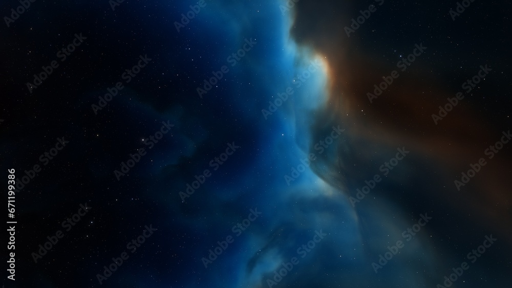 Space nebula, for use with projects on science, research, and education. Illustration
