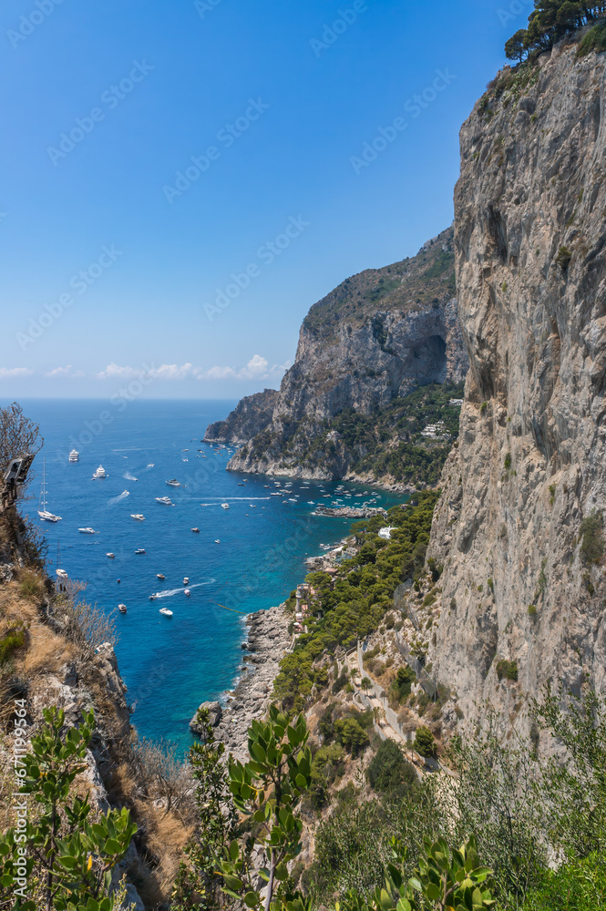 View over the sea from Capri Island