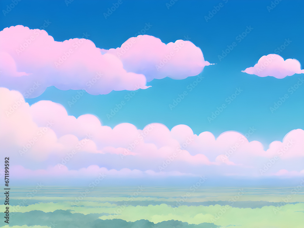 Obraz premium Clouds. Generate AI.